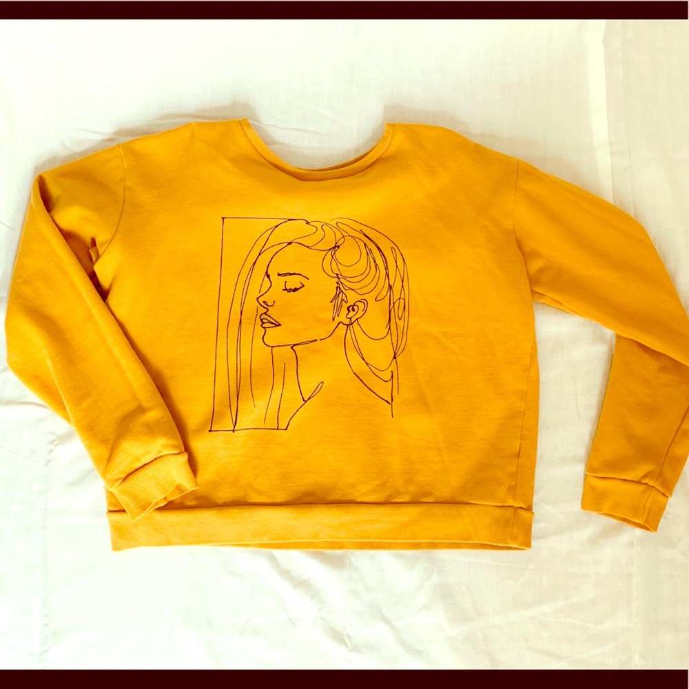 Mustard yellow sweatshirt